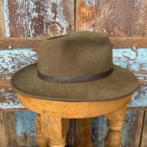 Dorfman Pacific Wool Felt Crushable Outback Hat Size Small